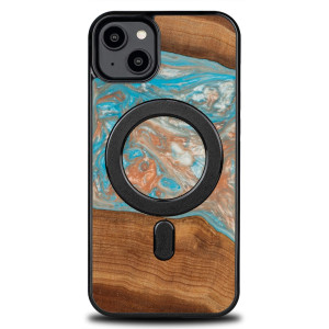 Etui Bewood Unique do iPhone 15 Plus - Planets - Saturn z MagSafe