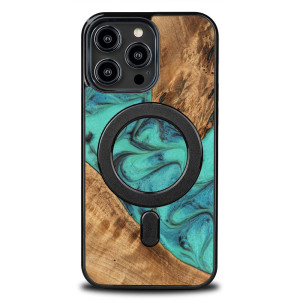 Etui Bewood Unique do iPhone 15 Pro Max - Turquoise z MagSafe