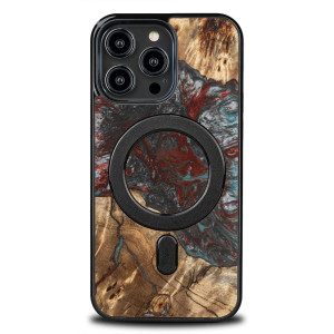 Etui Bewood Unique do iPhone 15 Pro Max - Planets - Pluton z MagSafe