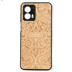Drewniane Etui Bewood Motorola G73 5G KALENDARZ AZTECKI ANIEGRE