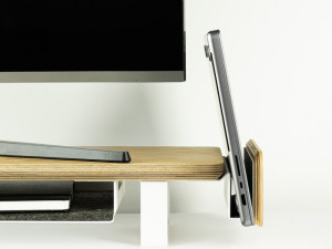 Uchwyt na laptop - Bewood Laptop Holder - White - Dąb