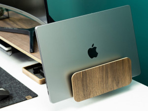 Uchwyt na laptop - Bewood Laptop Holder - Black - Orzech