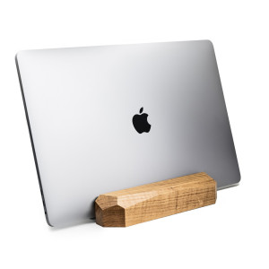 Stojak na laptop Bewood - Geometryczny - Pojedynczy - Dąb