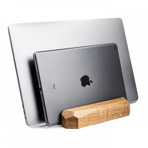 Stojak na laptop Bewood - Geometryczny - Podwójny - Dąb