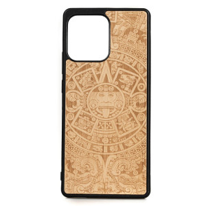 Drewniane Etui Bewood na Motorola Edge 40 Neo KALENDARZ AZTECKI ANIEGRE