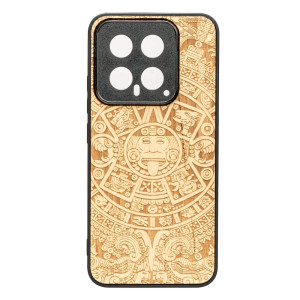 Drewniane Etui Bewood na Xiaomi 14 KALENDARZ AZTECKI ANIEGRE