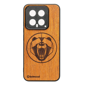 Drewniane Etui Bewood na Xiaomi 14 Pro NIEDŹWIEDŹ MERBAU