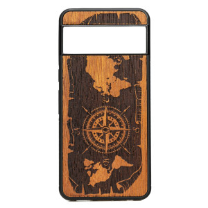 Drewniane Etui Bewood do Google Pixel 8 RóżA WIATRÓW MERBAU