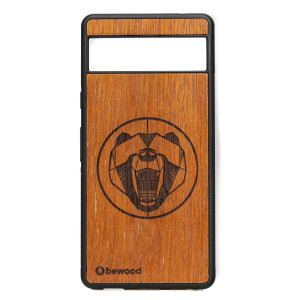 Drewniane Etui Bewood do Google Pixel 7A NIEDŹWIEDŹ MERBAU
