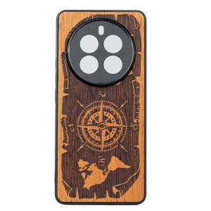 Drewniane Etui Bewood do Realme 12 Pro / 12 Pro Plus RóżA WIATRÓW MERBAU