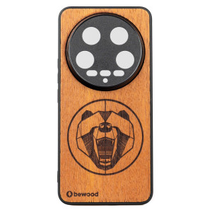 Drewniane Etui Bewood do Xiaomi 14 Ultra NIEDŹWIEDŹ MERBAU
