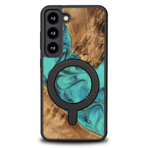 Etui Bewood Unique na Samsung Galaxy S23 - Turquoise z MagSafe