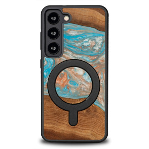 Etui Bewood Unique na Samsung Galaxy S23 - Planets - Saturn z MagSafe