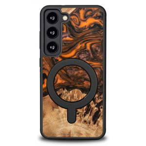 Etui Bewood Unique na Samsung Galaxy S23 - Orange z MagSafe