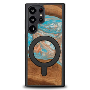 Etui Bewood Unique na Samsung Galaxy S23 Ultra - Planets - Saturn z MagSafe