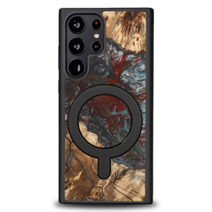 Etui Bewood Unique na Samsung Galaxy S23 Ultra - Planets - Pluton z MagSafe