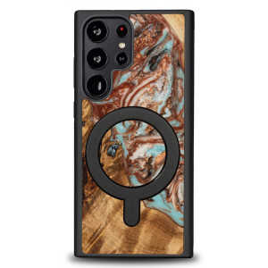 Etui Bewood Unique na Samsung Galaxy S23 Ultra - Planets - Jowisz z MagSafe