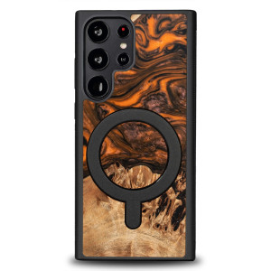 Etui Bewood Unique na Samsung Galaxy S23 Ultra - Orange z MagSafe