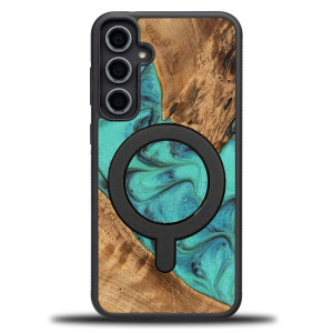 Etui Bewood Unique na Samsung Galaxy S23 FE - Turquoise z MagSafe