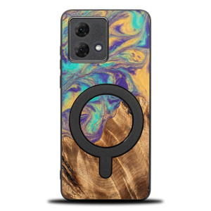 Etui Bewood Unique do Motorola G84 5G - Planets - Merkury z MagSafe