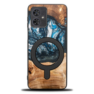 Etui Bewood Unique do Motorola G54 5G - Planets - Ziemia z MagSafe