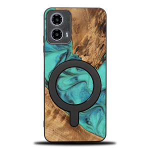 Etui Bewood Unique do Motorola G34 5G - Turquoise z MagSafe