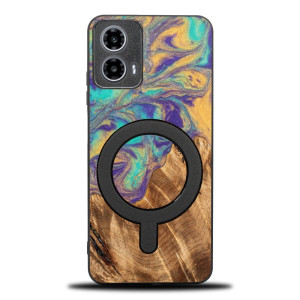 Etui Bewood Unique do Motorola G34 5G - Planets - Merkury z MagSafe