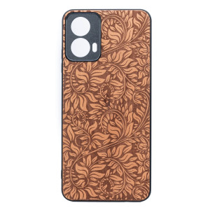 Drewniane Etui Bewood do Motorola G34 5G LIŚCIE JABŁOŃ