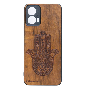 Drewniane Etui Bewood do Motorola G34 5G HAMSA IMBUIA