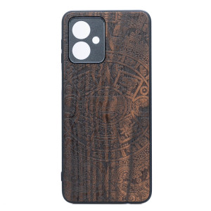 Drewniane Etui Bewood do Motorola G54 5G KALENDARZ AZTECKI ZIRICOTE