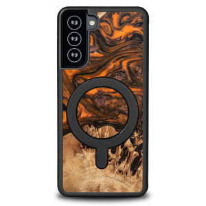 Etui Bewood Unique na Samsung Galaxy S21 FE - Orange z MagSafe
