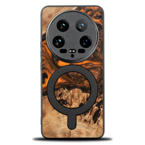 Etui Bewood Unique na Xiaomi 14 Ultra - Orange z MagSafe