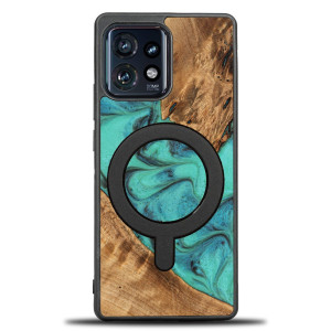 Etui Bewood Unique na Motorola Edge 40 Pro - Turquoise z MagSafe