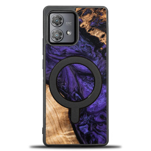 Etui Bewood Unique na Motorola Edge 40 Neo - Violet z MagSafe