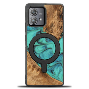 Etui Bewood Unique na Motorola Edge 40 Neo - Turquoise z MagSafe