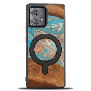 Etui Bewood Unique na Motorola Edge 40 Neo - Planets - Saturn z MagSafe
