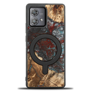 Etui Bewood Unique na Motorola Edge 40 Neo - Planets - Pluton z MagSafe