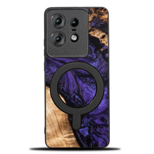 Etui Bewood Unique do Motorola Edge 50 Pro - Violet z MagSafe