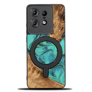 Etui Bewood Unique do Motorola Edge 50 Pro - Turquoise z MagSafe