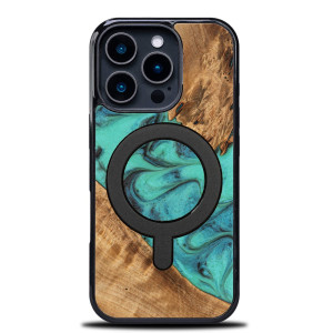 Etui Bewood Unique do iPhone 16 Pro - Turquoise z MagSafe