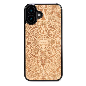 Drewniane Etui Bewood do iPhone 16 Plus KALENDARZ AZTECKI ANIEGRE