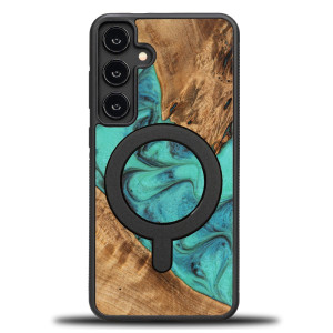 Etui Bewood Unique do Samsung Galaxy S24 FE 5G - Turquoise z MagSafe