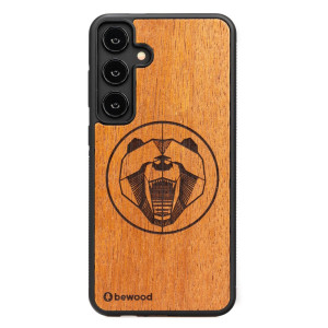 Drewniane Etui Bewood do Samsung Galaxy A35 5G NIEDŹWIEDŹ MERBAU