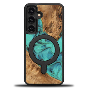 Etui Bewood Unique do Samsung Galaxy S25 - Turquoise z MagSafe