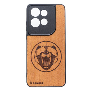 Drewniane Etui Bewood do Motorola Edge 50 Neo / 60 Neo NIEDŹWIEDŹ MERBAU