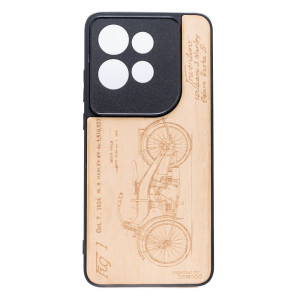 Drewniane Etui Bewood do Motorola Edge 50 Neo / 60 Neo HARLEY PATENT ANIEGRE