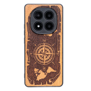 Drewniane Etui Bewood do Xiaomi Redmi Note 14 Pro Plus 5G RóżA WIATRÓW MERBAU
