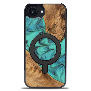 Etui Bewood Unique do iPhone 17e / 16e - Turquoise z MagSafe
