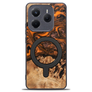 Etui Bewood Unique do Xiaomi Redmi Note 14 5G - Orange z MagSafe