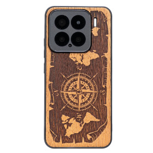 Drewniane Etui Bewood do Xiaomi 15  RóżA WIATRÓW MERBAU